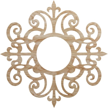 Ekena Millwork Dijon Wood Fretwork Pierced Ceiling Medallion, Red Oak, 34"OD x 11"ID x 3/8"T CMWP34X34X0375DIRO